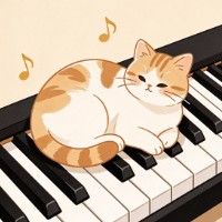 琴键上的猫
